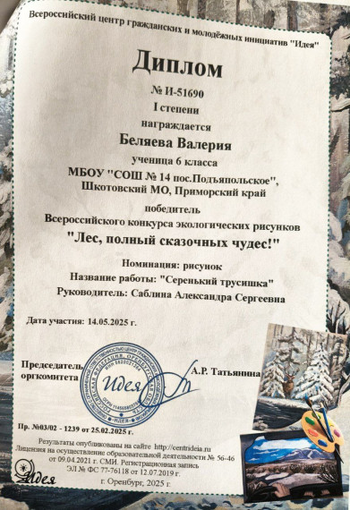 Поздравляем юных художников с высокими результатами.